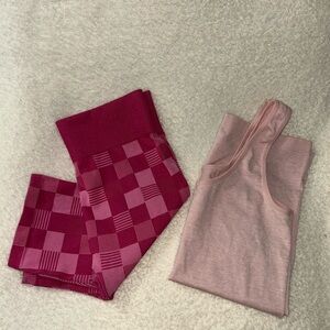 Pink Tank Top and Biker Shorts Bundle